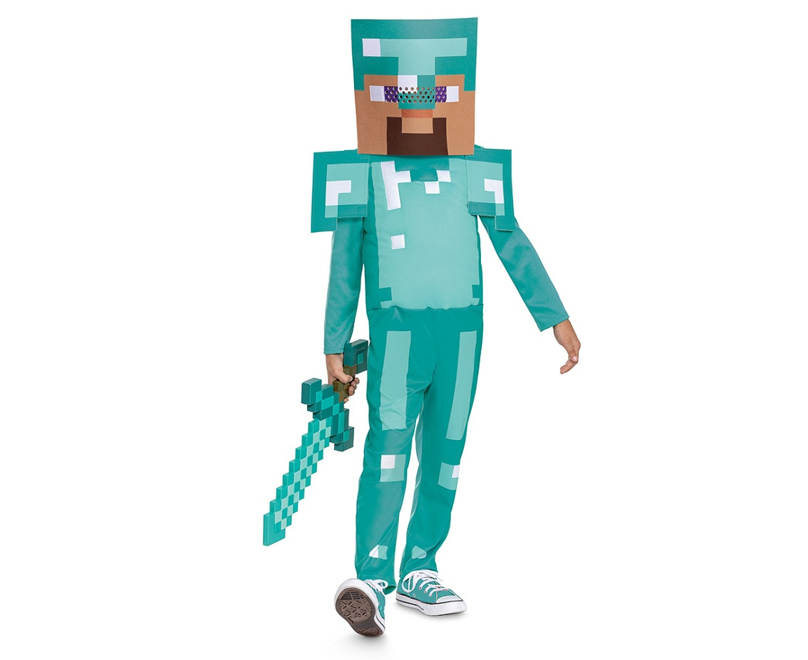 Costume Steve Diamond- Minecraft (license), size. S (4-6 years)